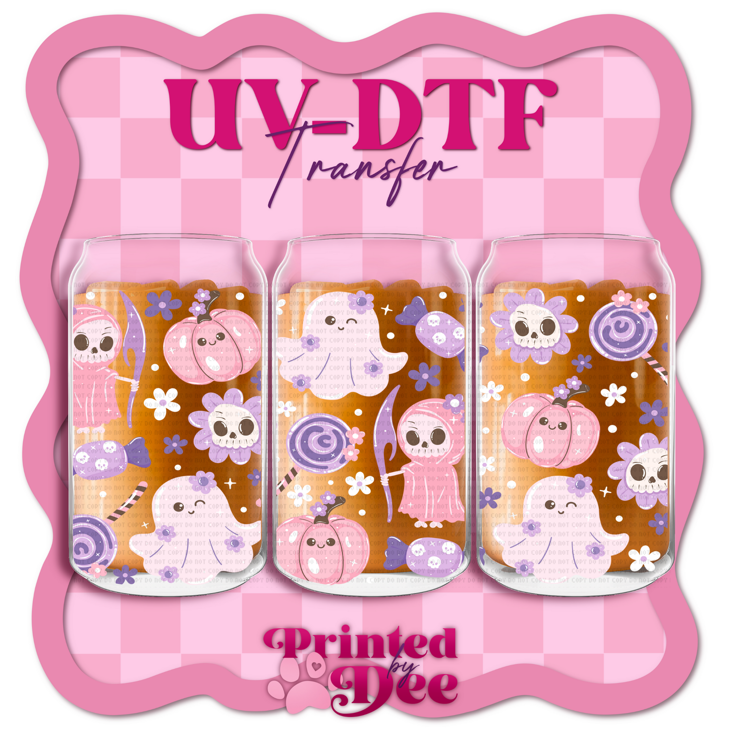 #106 pastel ghost & reaper UV DTF