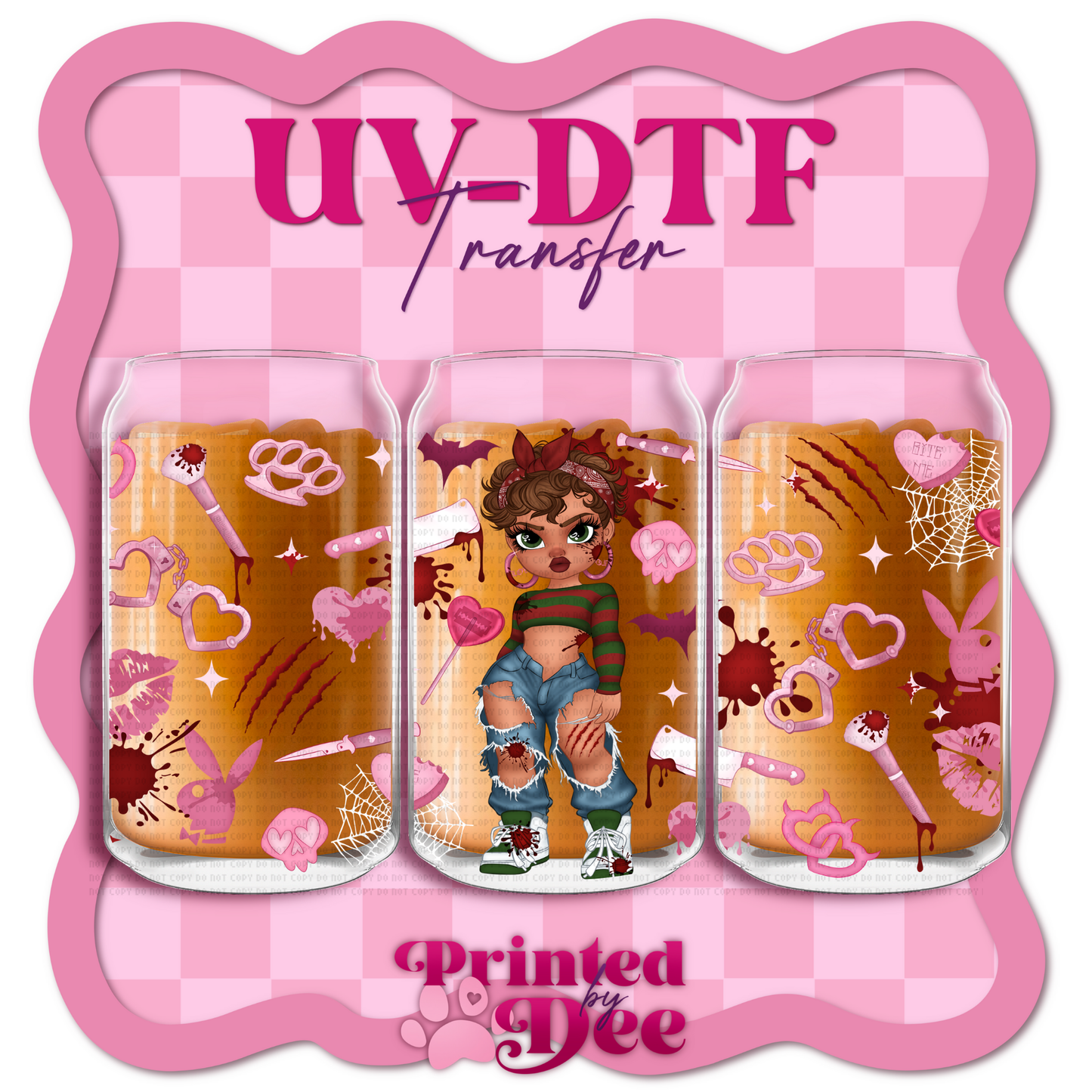 #165 Espooky Babes Freddy UV DTF