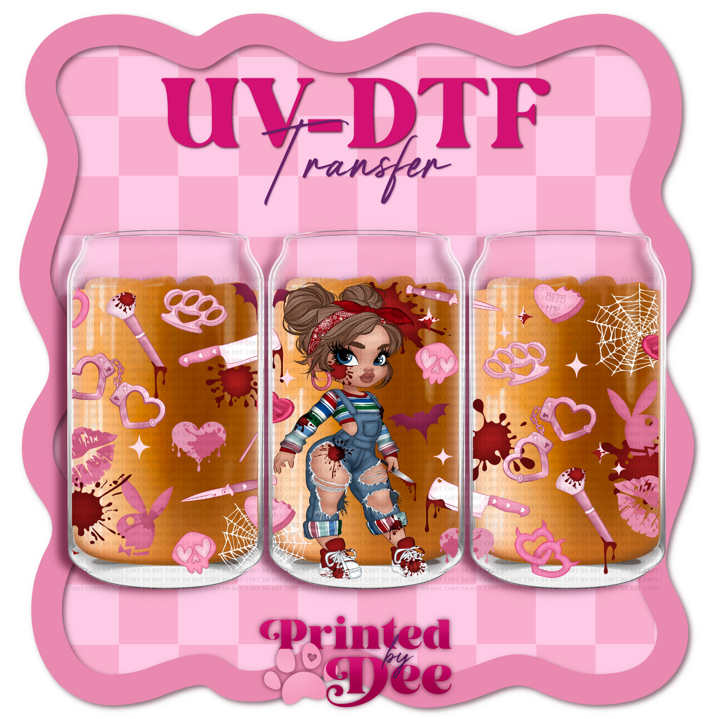 #166 Espooky Babes Chuck UV DTF