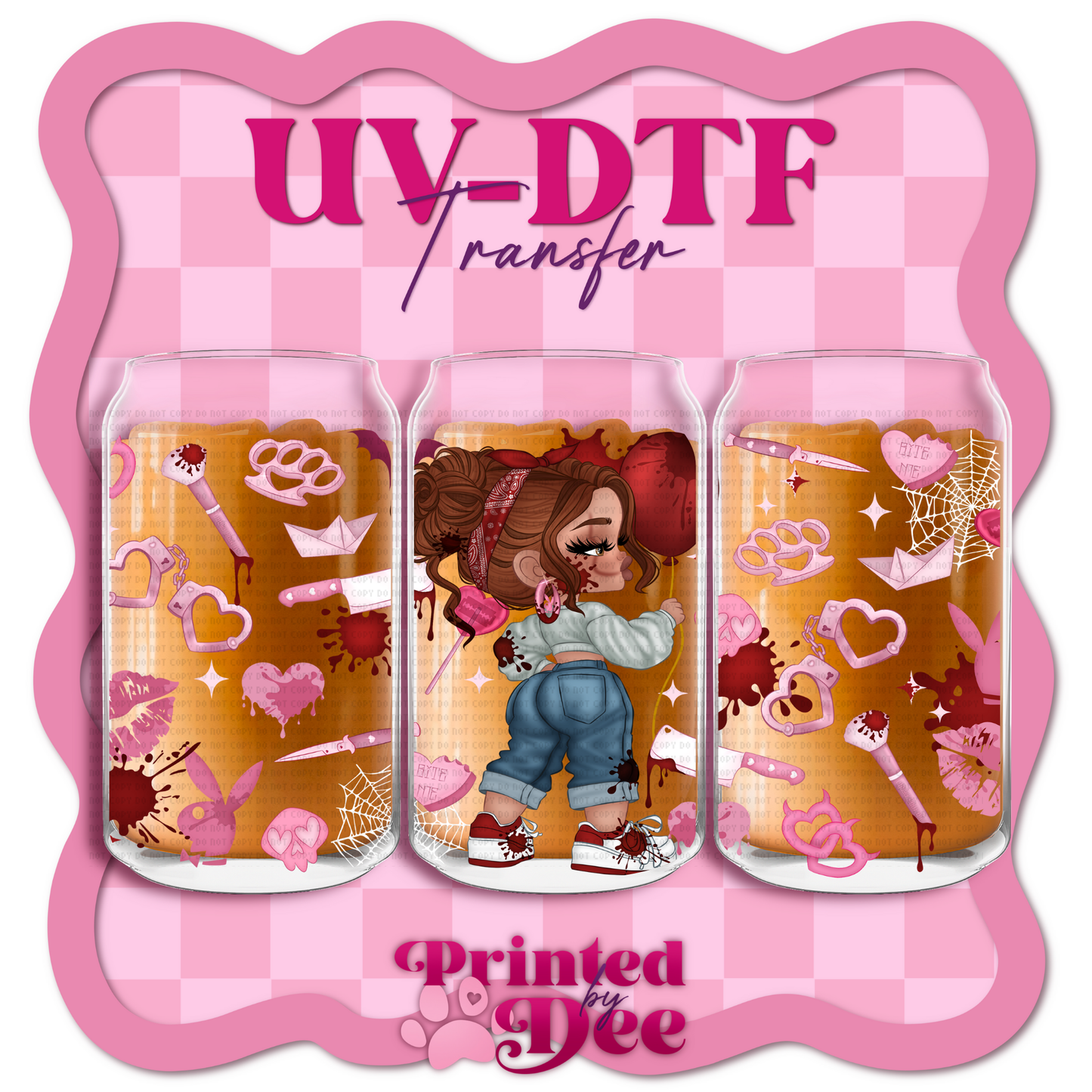 #169 Espooky Babes Clown UV DTF