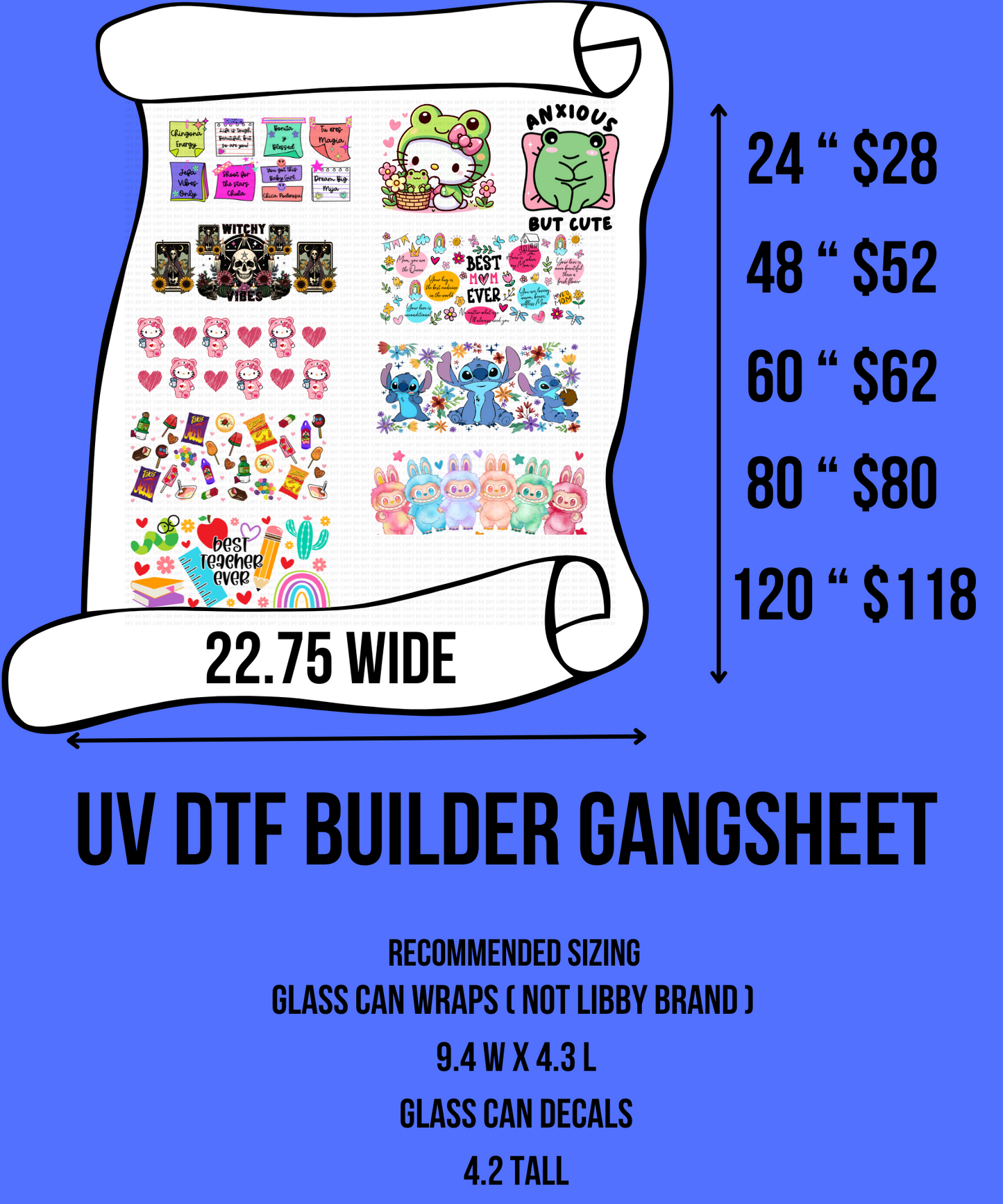 UVDTF GANGSHEET BUILDER (22.75INCH)