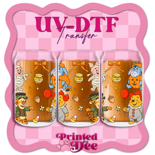 #130 Halloween bear and friends  UV DTF
