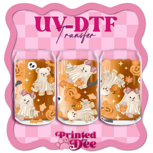 #139 Cute ghost bears  UV DTF