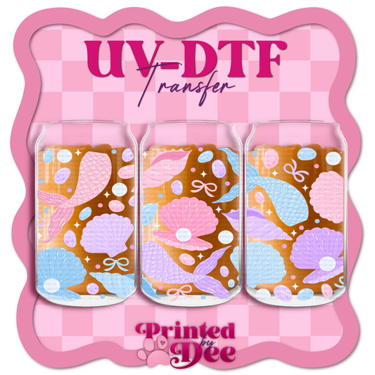 #103 mermaid tails & shells  UV DTF