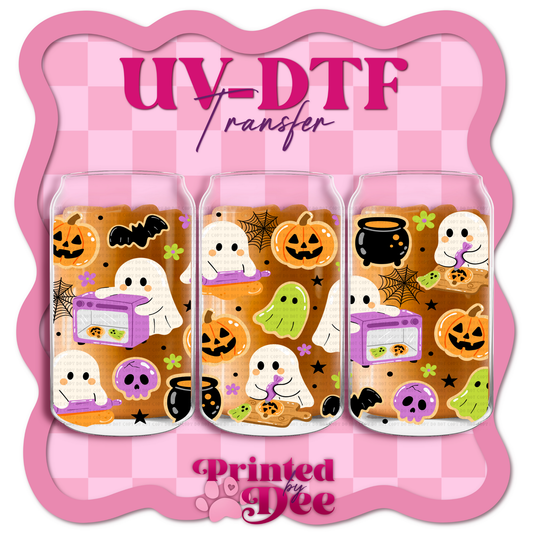 #107 Cute cookie ghost UV DTF