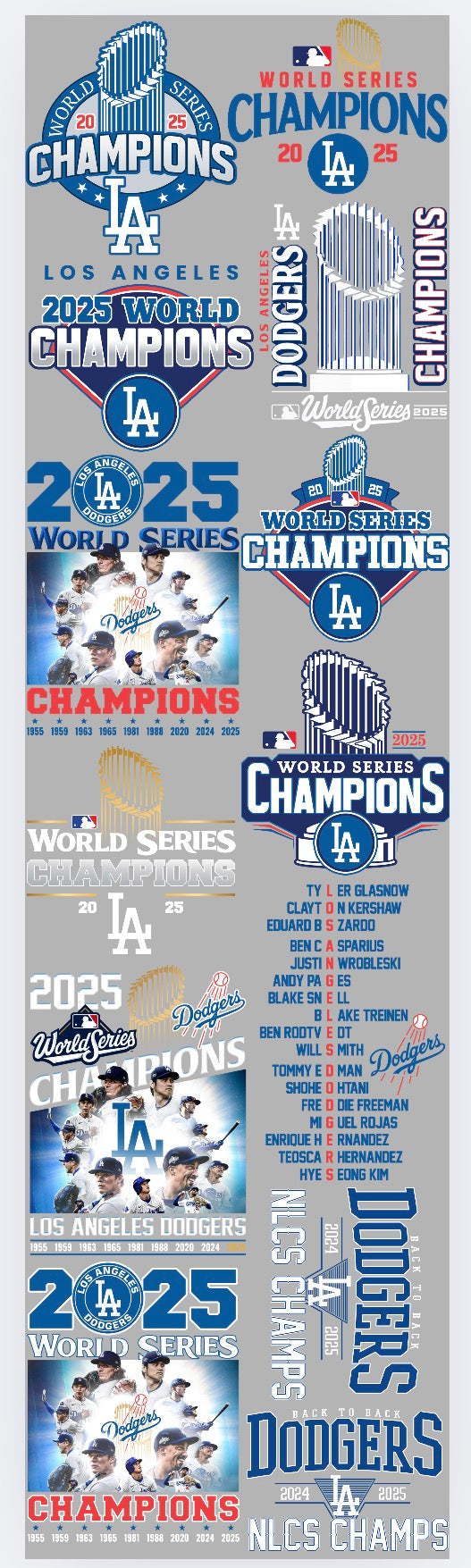 2025 DODGERS Gangsheet